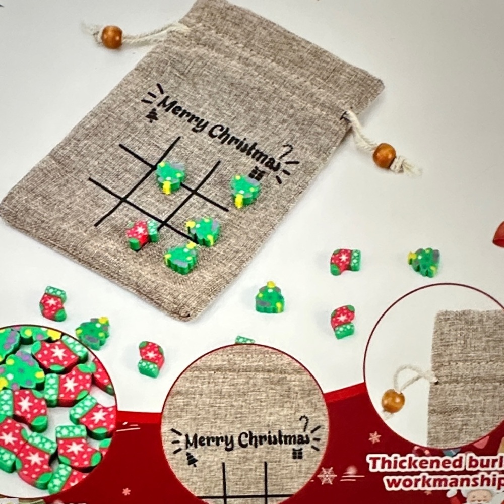 ❣️5|$25❣️LAST 1 Christmas Tic-Tac-Toe Game Set
Game board with eraser pieces